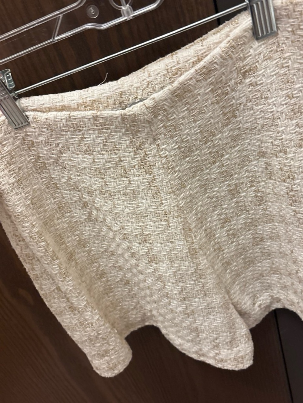 Zara Cream Tweed Skort
